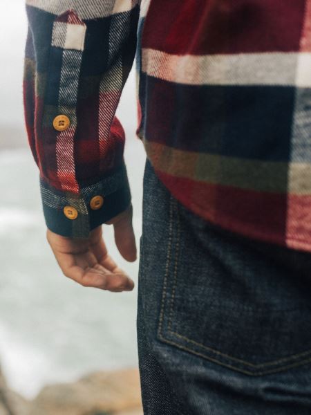 Beardsmore Skjorta Vinröd Multi Rutig Finisterre