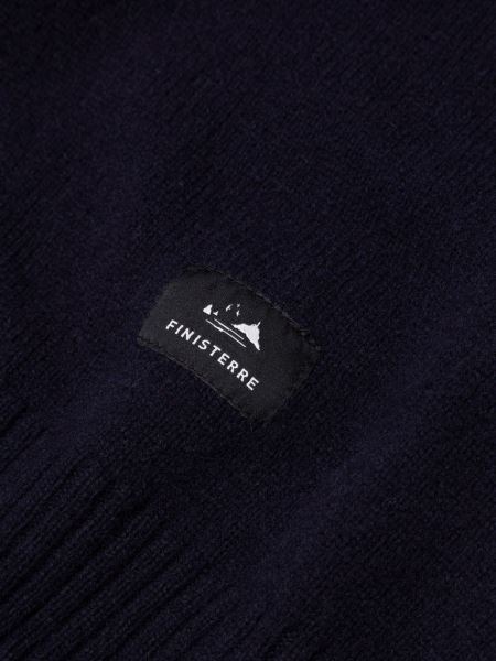 Marinblå/mörk Vinröd Columba Colourblock Stickad Tröja Finisterre