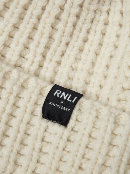 Ecru/marinblå Rnli Pom Beanie Finisterre