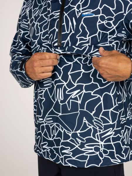 Herr Lucas Beaufort X Finisterre Rainbird Smock Marinblå Mosaik Finisterre