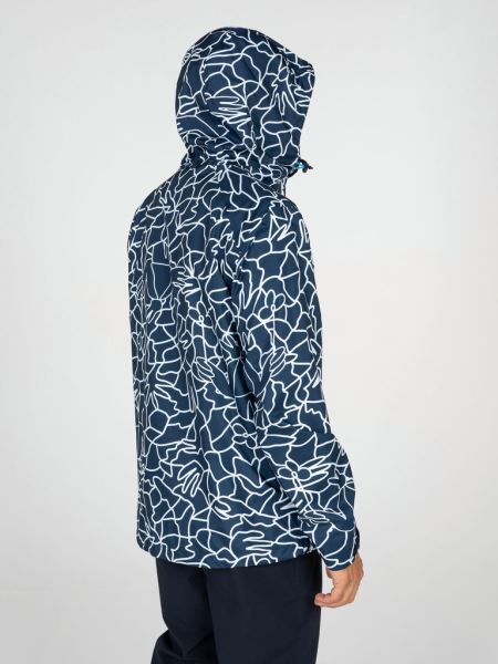 Herr Lucas Beaufort X Finisterre Rainbird Smock Marinblå Mosaik Finisterre