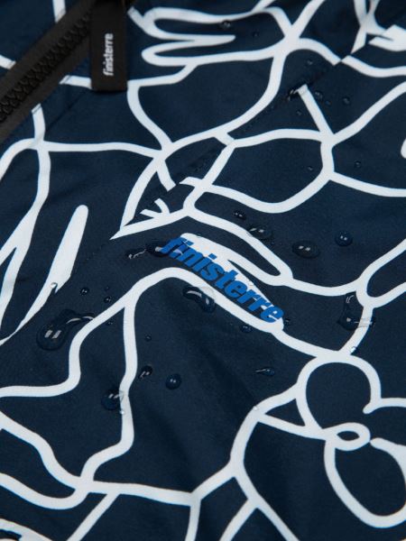 Herr Lucas Beaufort X Finisterre Rainbird Smock Marinblå Mosaik Finisterre