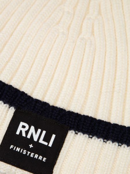 Finisterre Ecru/marinan Rnli Fisherman Beanie