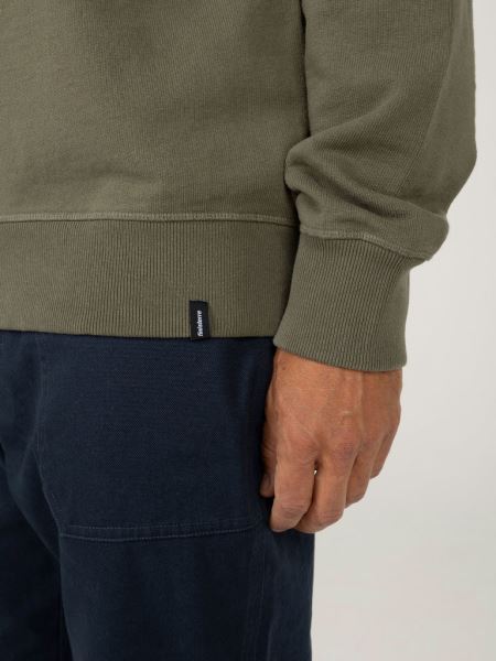 Finisterre Mörk Oliv Jetsam Sweatshirt Med Halv Dragkedja