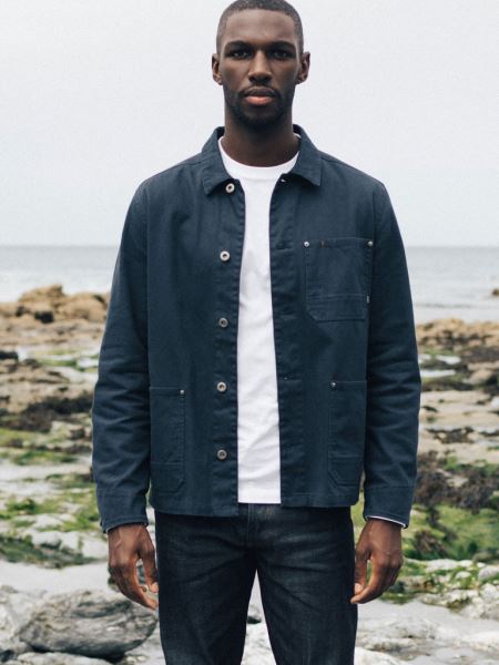 Basset Chore Jacka Marinblå Finisterre