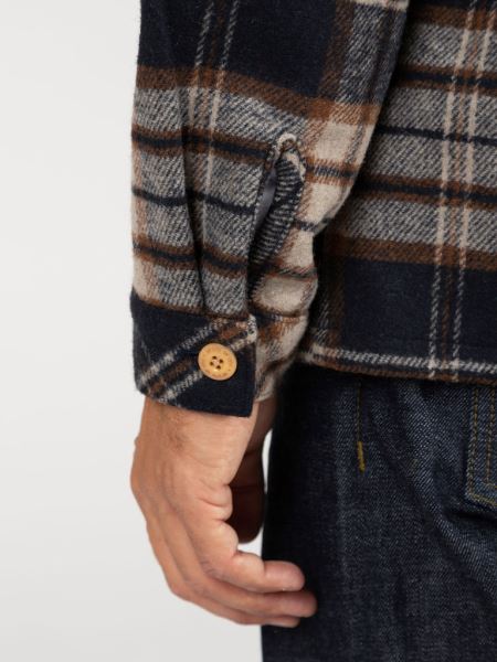 Garrick Dragkedja övershirt Finisterre Marin/flinta Rutig