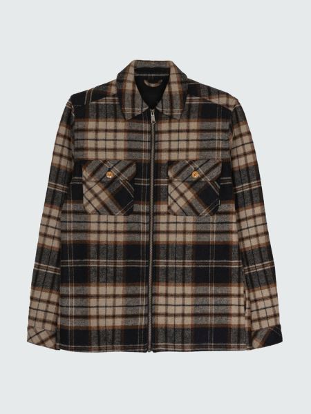 Garrick Dragkedja övershirt Finisterre Marin/flinta Rutig