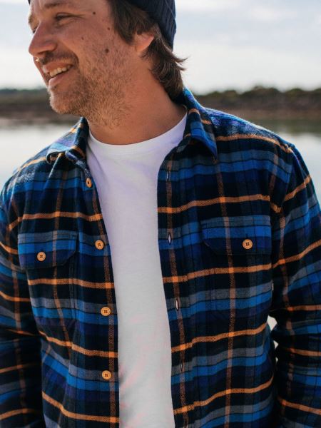 Finisterre Beardsmore Skjorta Marin/sable Rutig