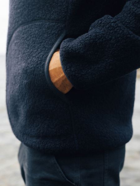 Marinblå/mörk Ozon Finisterre Hegen 1/4 Zip Ull Fleece