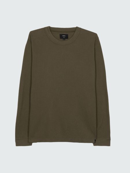 Oliv Dunnet Våffla Långärmad T-shirt Finisterre