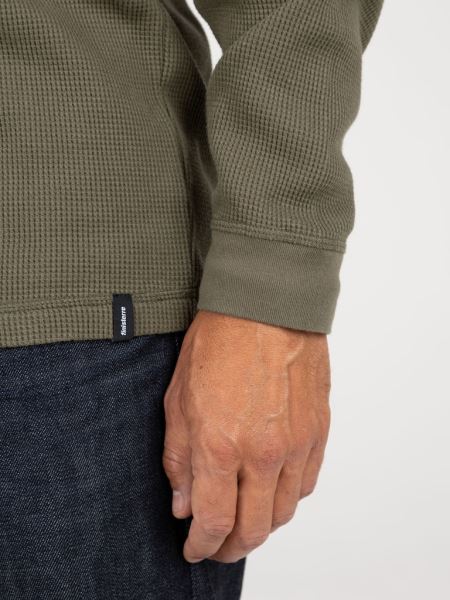 Oliv Dunnet Våffla Långärmad T-shirt Finisterre