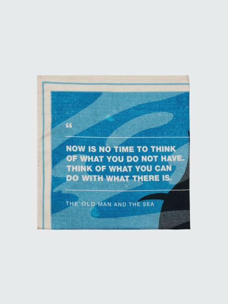 Gubben Och Havet Tryckt Bandana Finisterre Ecru/blå