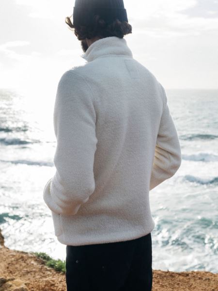 Ecru Hegen 1/4 Zip Ull Fleece Finisterre