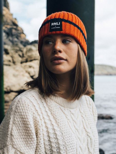 Finisterre Rnli Fisherman Beanie Flame/navy