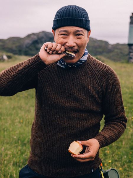 Mora Stickad Jumper Finisterre Kaffe