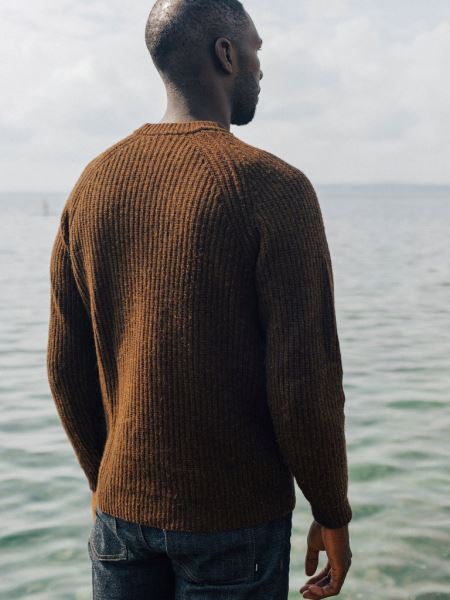 Mora Stickad Jumper Finisterre Kaffe