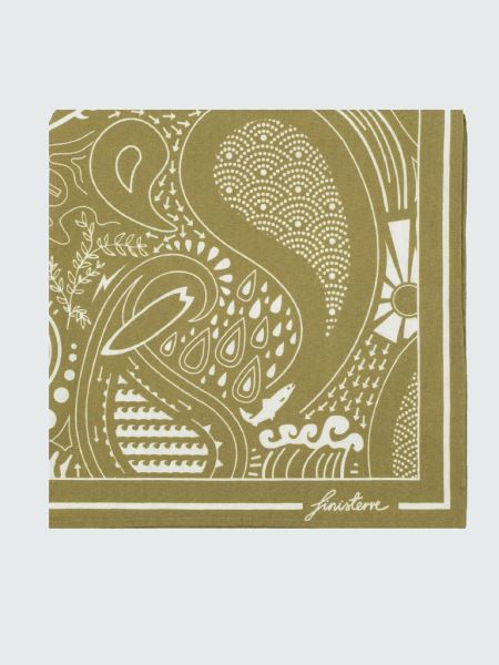Tryckt Näsduk Khaki/ecru Finisterre
