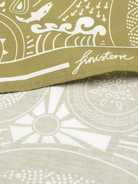 Tryckt Näsduk Khaki/ecru Finisterre
