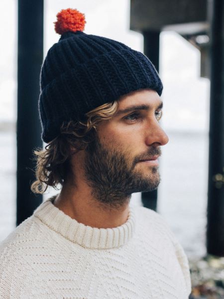Marin/flamma Rnli Pom Beanie Finisterre
