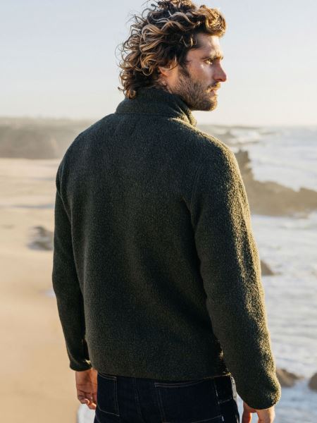 Hegen 1/4 Zip Ull Fleece Finisterre Mörk Oliv