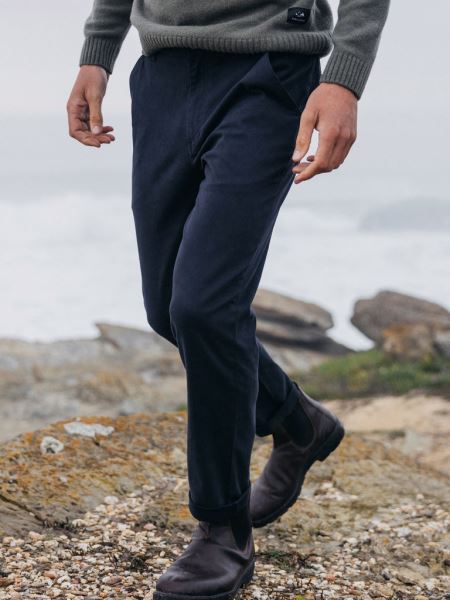 Coverack Slim Chino Marinblå Finisterre
