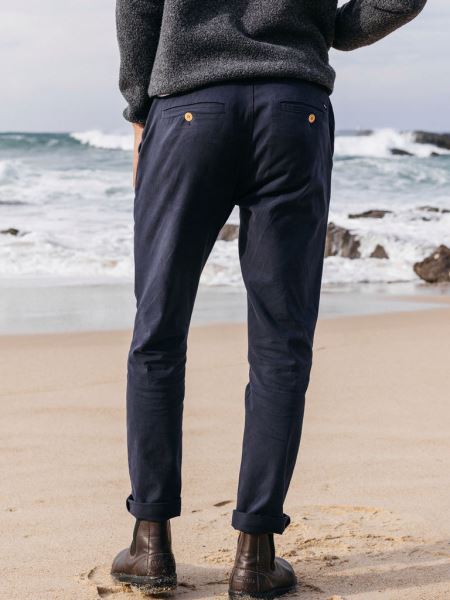 Coverack Slim Chino Marinblå Finisterre