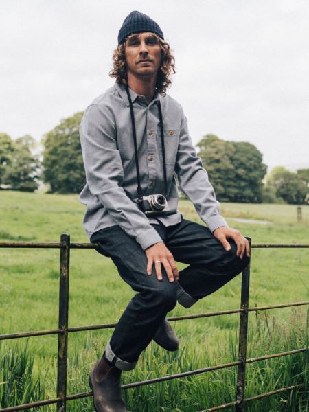 Finisterre Indigo Dobby Gylly Skjorta