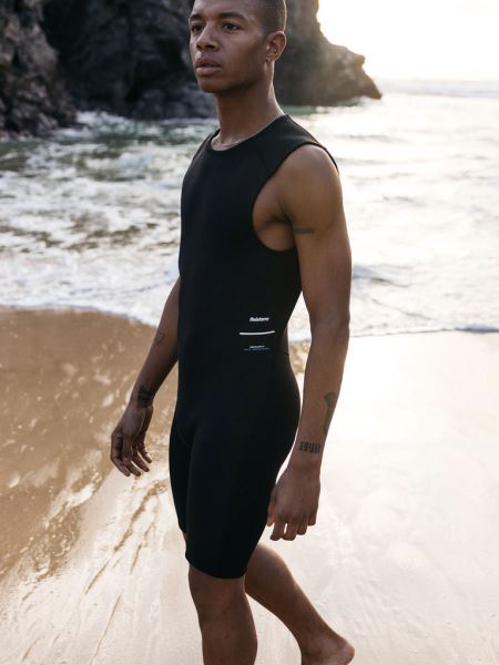 Nieuwland 2e Yulex ärmlös Shorty Våtdräkt Svart Finisterre