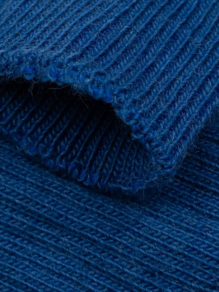 Azurblå Sista Lång Ribbad Strumpa Finisterre