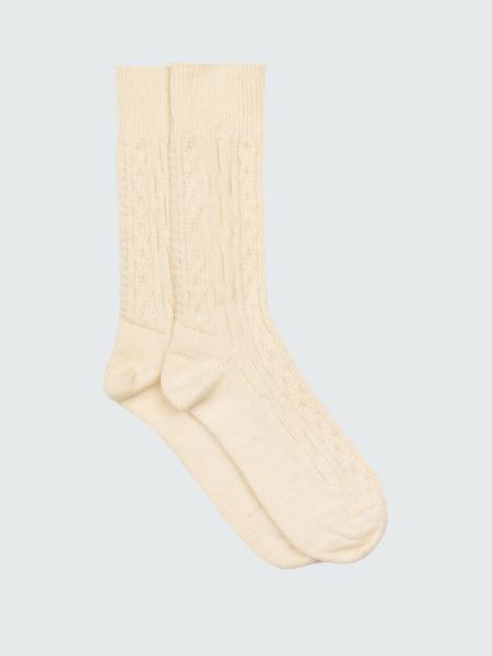 Ecru Finisterre Korson Kabelstrumpa