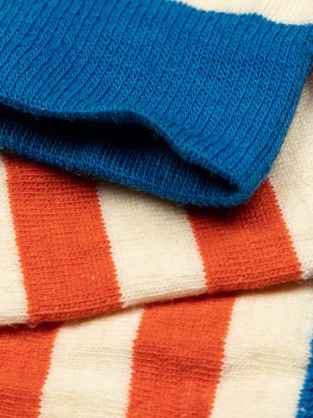 Finisterre Ecru/dark Flame/azurblå Sista Lång Originalstrumpa