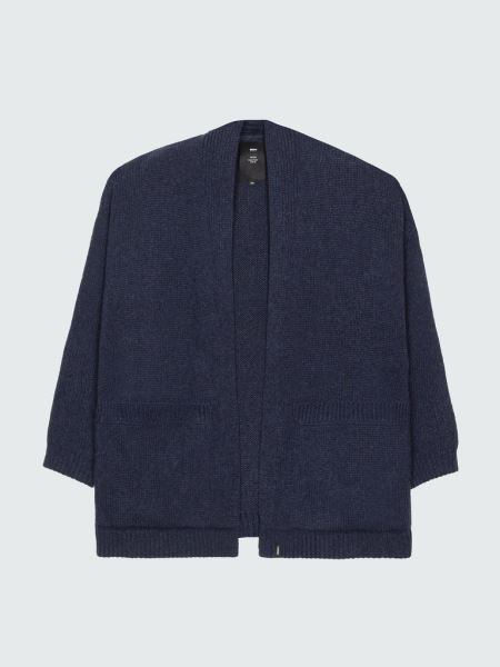Eyre Stickad Cardigan Finisterre Indigo