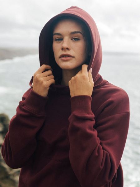 Finisterre Mörk Vinröd Zawn Hoodie