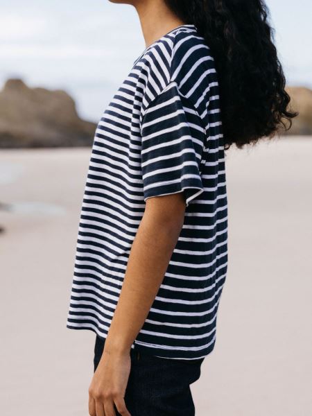 Finisterre Dart T-shirt Marin/vit