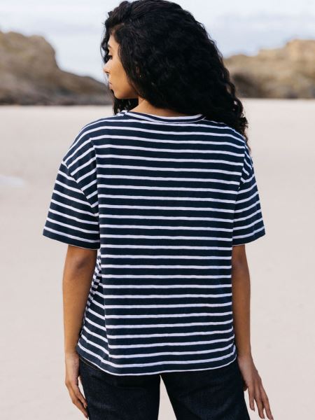 Finisterre Dart T-shirt Marin/vit