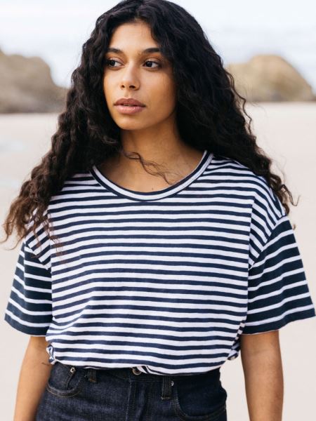 Finisterre Dart T-shirt Marin/vit