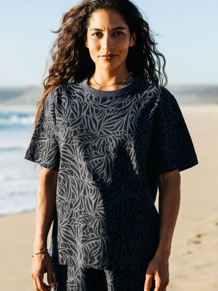 Finisterre Dutson T-shirt Med Indigotryck