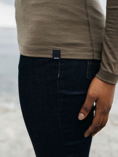 Zephyr Merinoull Rullhals Baslager Finisterre Oliv