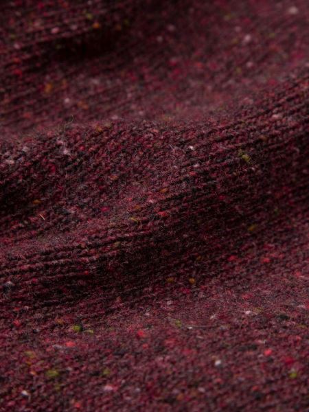 Farne Rullhalsstickad Tröja Finisterre Bordeaux Röd