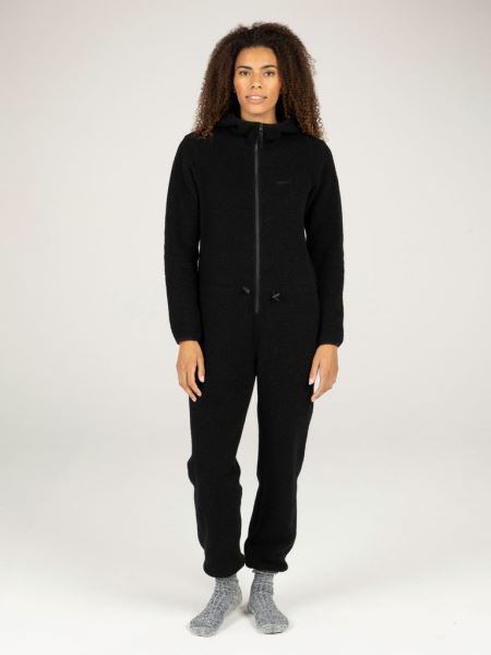 Finisterre Svart Budock Fleece Jumpsuit