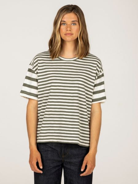 Oliv/vit Dart T-shirt Finisterre
