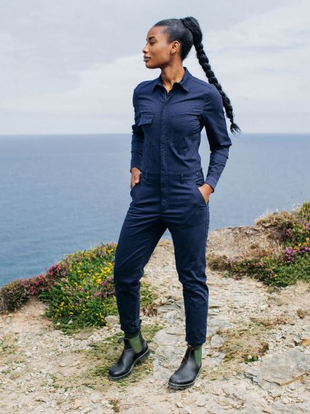 Pennan Zip Jumpsuit Marinblå Finisterre