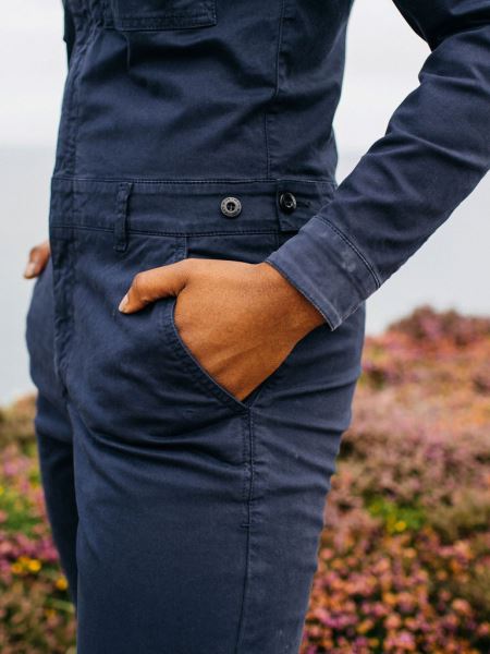 Pennan Zip Jumpsuit Marinblå Finisterre