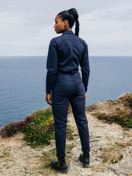 Pennan Zip Jumpsuit Marinblå Finisterre