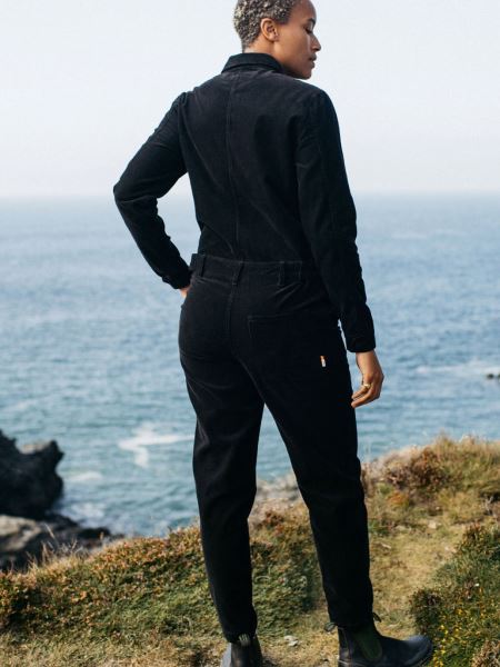 Cord Pennan Zip Jumpsuit Svart Finisterre
