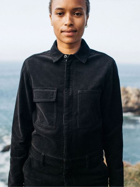 Cord Pennan Zip Jumpsuit Svart Finisterre