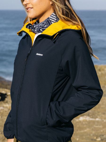 Finisterre Marinblå/bärnsten Vändbar övergångsjacka