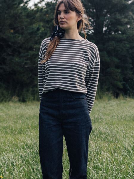 Oliv/ecru Dutson Långärmad T-shirt Finisterre