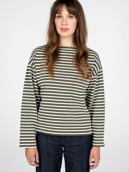 Oliv/ecru Dutson Långärmad T-shirt Finisterre