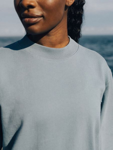 Finisterre Bidston Sweatshirt Blå Stål